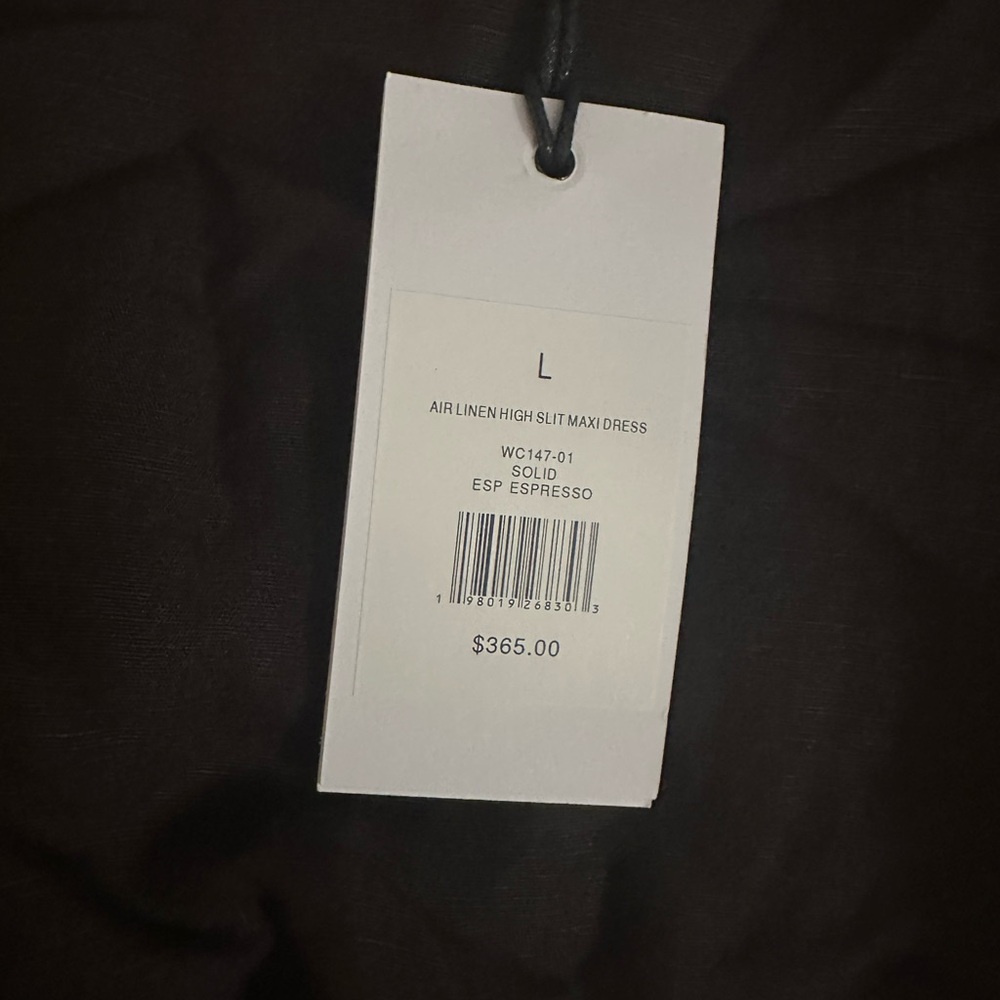 NWT Onia Air Linen High Slit Maxi Dress Espresso - Picture 5 of 5